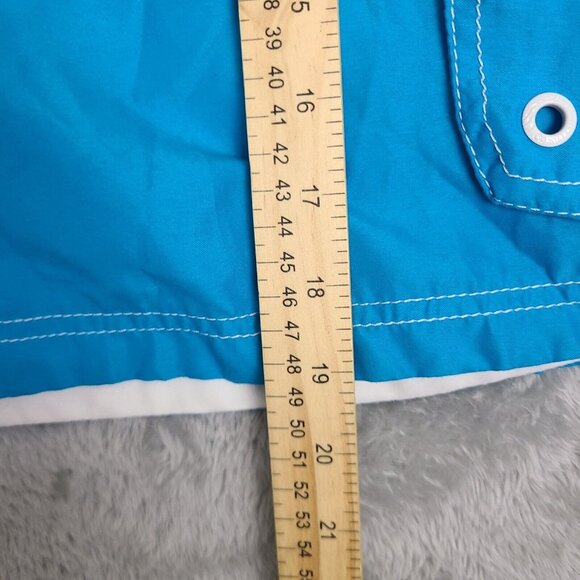 Ocean Pacific Mens Swim Trunks Blue‎ Size L (36-38) Cargo Style Drawstring Mesh - Picture 6 of 9